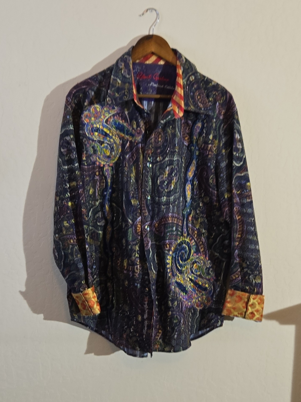 263/618 Men's Paisley Button-Up Shirt Jacket in Multicolor by Robert Graham